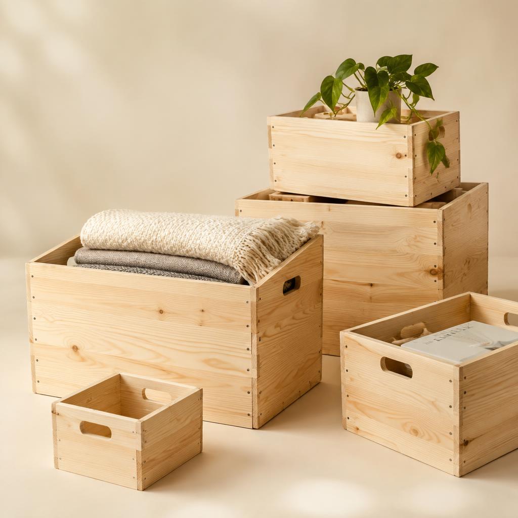 Caixa Organizadora em Pinus 40×30×20cm